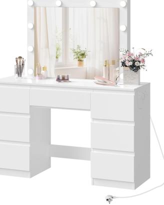 WOLTU Toeletta da Trucco con Specchio LED