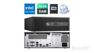 Mini PC HP i5-6500 16GB RAM SSD DVD Win Pro Office