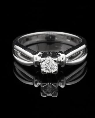 SOLITARIO ANELLO HUG IN ORO 18KT BRILLANTE 0.28 CT