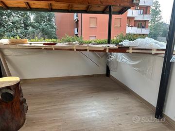 tavolo legno artigianale 420 cm pezzo unico