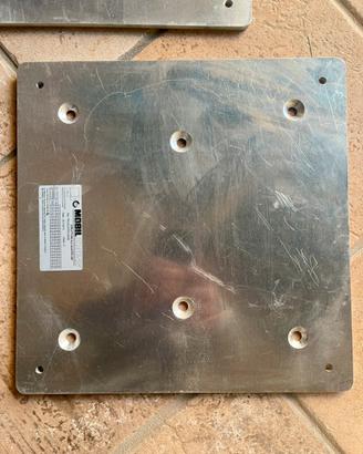 Piastre alluminio per tralicci 290x290x8mm