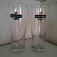 2 Bicchieri Heineken 50cl h20cm Lager Beer Holland