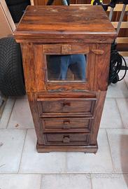Mobiletto etnico legno massello palissandro sheesh