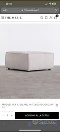 Divano in tessuto angolar con seduta profonda