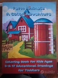 Libro da colorare per bambini 3 - 5 anni, inglese