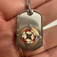 Ciondolo acciaio con catena