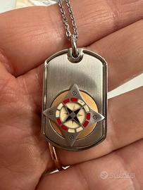 Ciondolo acciaio con catena