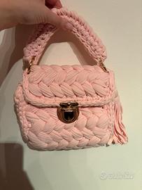 Borsetta  tracolla rosa cipria