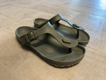 Ciabatta infradito Birkenstock verde SX Rovinata