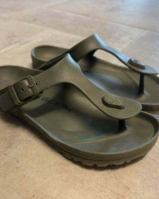 Ciabatta infradito Birkenstock verde SX Rovinata