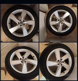 Cerchi in lega vw volk tcross con gomme 205 55 17 