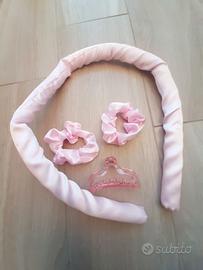 Accessori| 💅 Set bigodino lungo rosa in seta con 