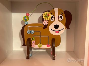 Cagnolino di legno reversibile abaco