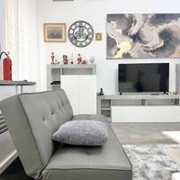 parete attrezzata bianco lucido grigio 