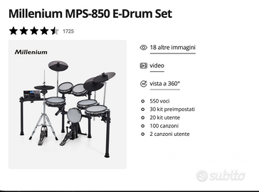 Batteria Millenium MPS 850