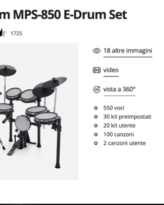 Batteria Millenium MPS 850