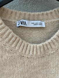 Maglione Zara beige in lana, taglia S
