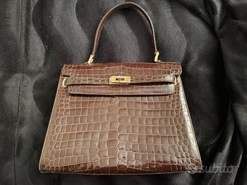 BORSA VINTAGE IN COCCODRILLO GORI MADE IN ITALY