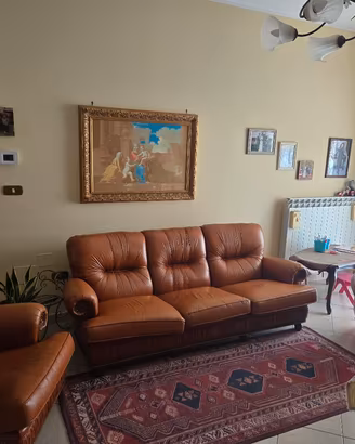 Set divano soggiorno vera pelle