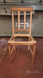 Sedia intarsiata Luigi XVI grezza