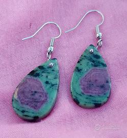 Copia Orecchini Pietra Rubino - Zoisite
