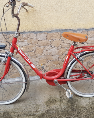 Bici bianchi d'epoca pieghevole da collezione