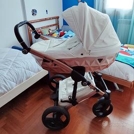 Trio Junama Diamond eco-pelle bianco e oro rosa 