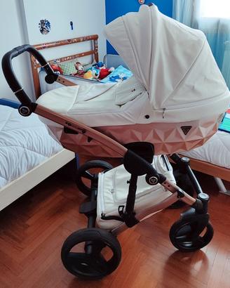 Trio Junama Diamond eco-pelle bianco e oro rosa 