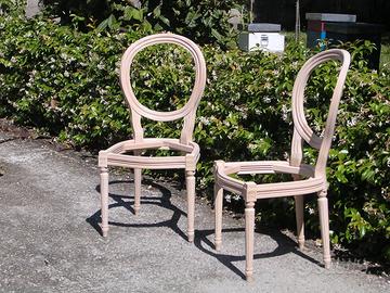 SEDIE,Poltroncine e Sgabelli Alti Luigi XVI Grezzi