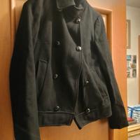 giacchetto/cappotto nero ragazza donna Benetton 