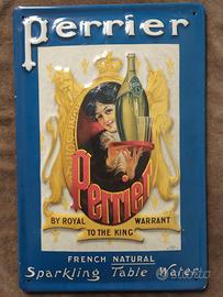 Targa metallo perrier