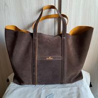Borsa Tote Donna Hogan Pelle Scamosciata Marrone