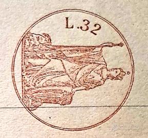 Carta bollata filigranata anno 1952 da lire 32