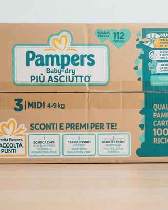 pannolini Pampers Taglia 3  (112pz)