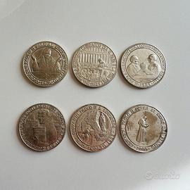 6 medaglie Vaticane argentate