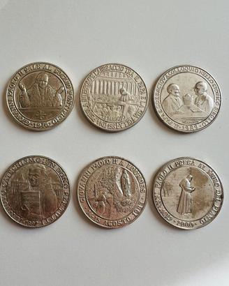 6 medaglie Vaticane argentate