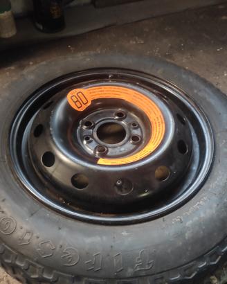 Ruotino di scorta nuovo 4 fori 135/80 R14 80P