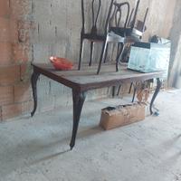 tavolo+6 sedie antiquariato da restaurare 