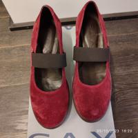 Scarpe  bordeaux in camoscio Sax