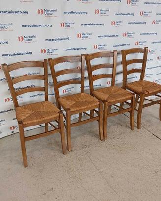 4 Sedie in legno da Osteria