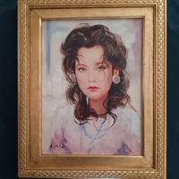 Ritratto, dipinto olio su tela 