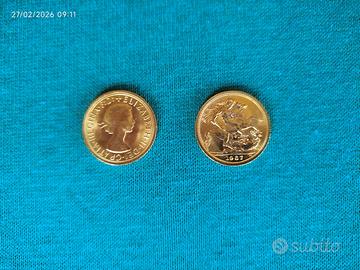 Sterlina d'oro Elisabetta II 1967 "Fiocco"