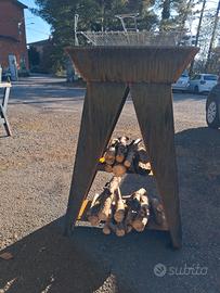 barbeque in corten