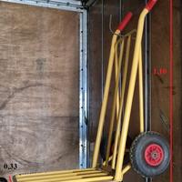 CARRELLO ACCIAIO CON RUOTE - PIEGHEVOLE