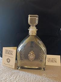 Bottiglia in cristallo e argento 925 M.C. Sperling