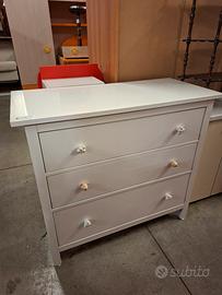 cassettiera bianca 3 cassetti