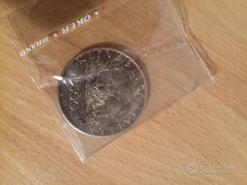 500 Lire d'argento Caravelle anno 1966 originale