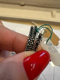 Bracciale Tennis oro  e diamanti neri