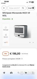 microonde Whirpool Max49 WSL