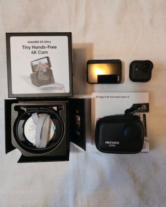 Insta360 GO Ultra + Custodia Neewer e Pellicole